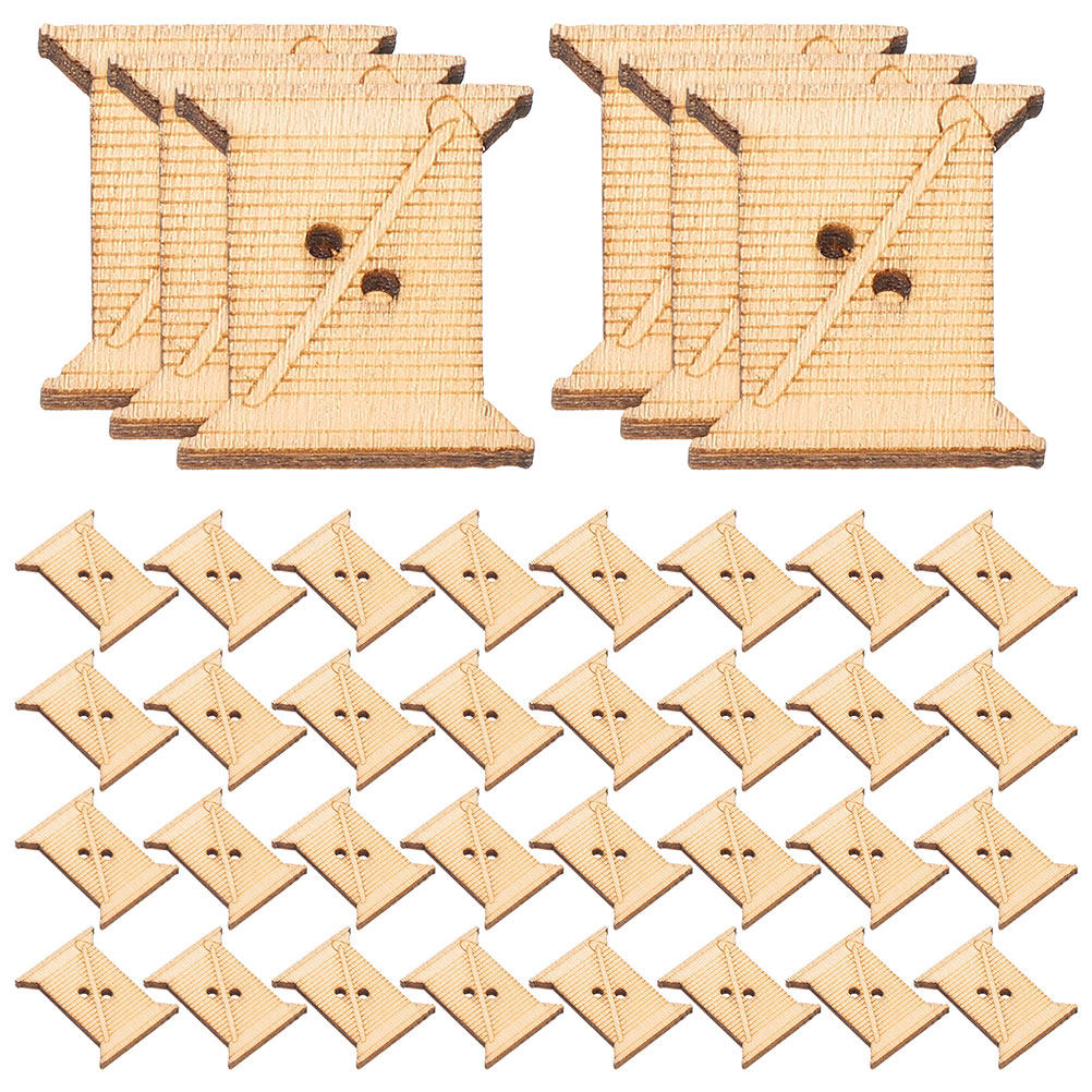 Woodworking Boards - 100Pcs Wooden Embroidery Floss Bobbins Thread