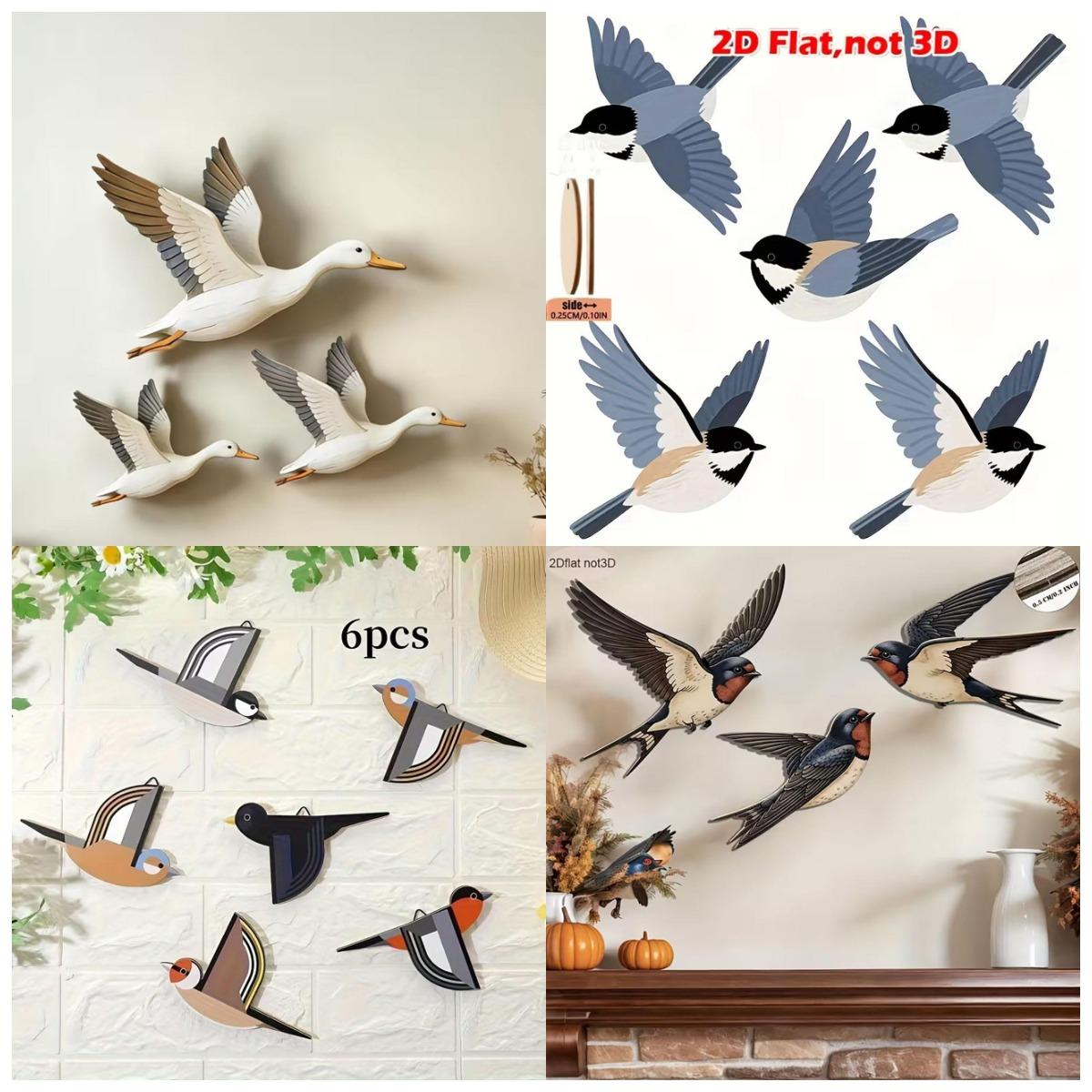 Woodworking Room - 2D Flat Swallow Wooden Wall Decorations,