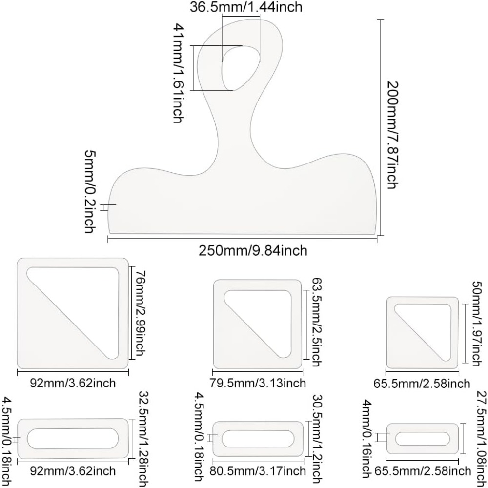 7Pcs Charcuterie Template Acry - đánh giá và giá Woodworking Basics