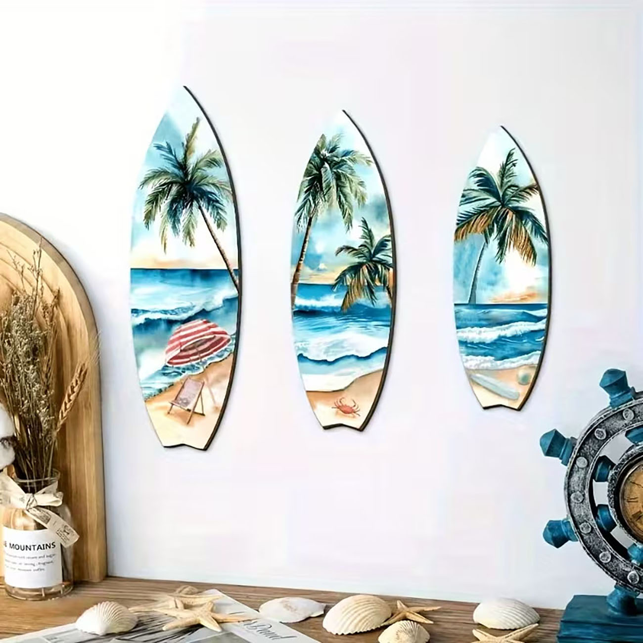 3pcs Ocean View Surfboard Wood - đánh giá và giá Woodworking Room