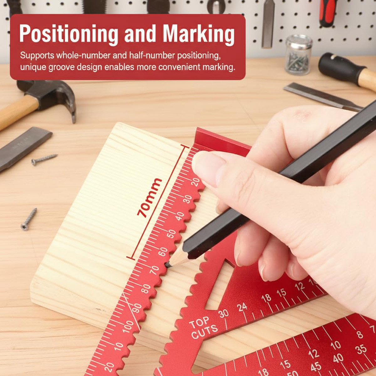 Aluminum Alloy Speed Square Hi - đánh giá và giá Woodworking Ruler