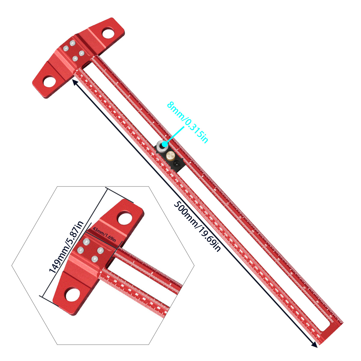 Woodworking T-Square Marking G - đánh giá và giá Woodworking Ruler
