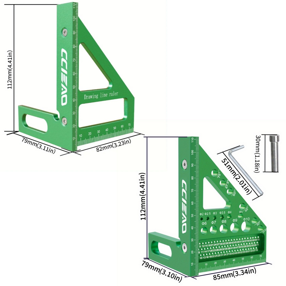 Carpenter Square 3D Multi Angl - đánh giá và giá Woodworking Ruler