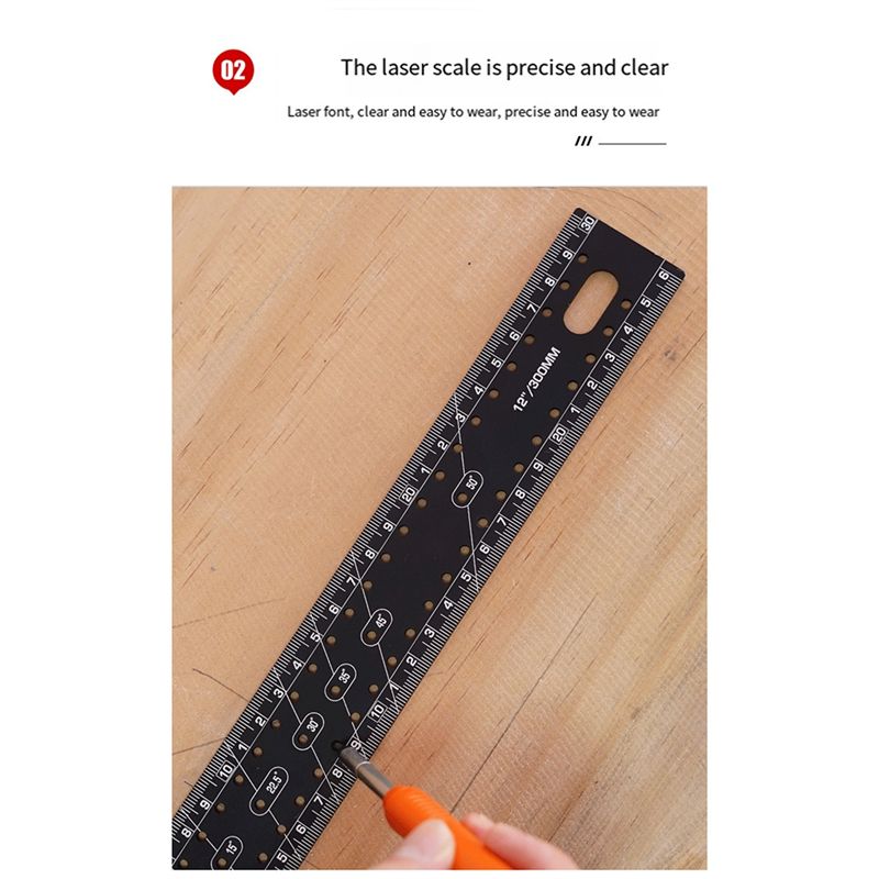 ABLU-New High-Precision Alumin - đánh giá và giá Woodworking Ruler