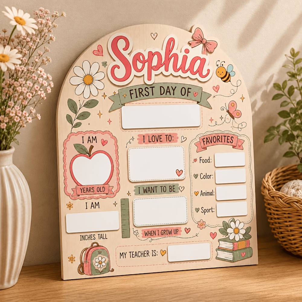 Custom Name First Day of Schoo - đánh giá và giá Woodworking Boards