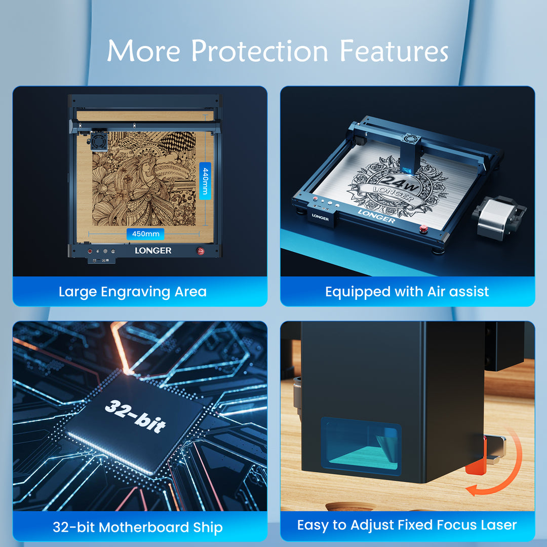 LONGER Laser B1 40W Engraver C - đánh giá và giá Woodworking App